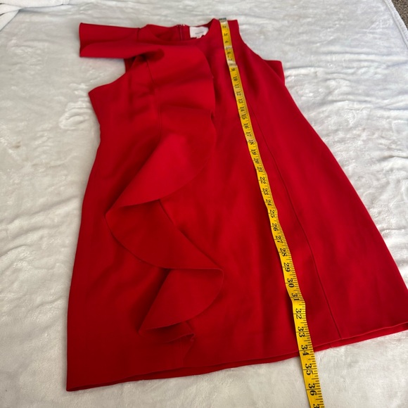 Cinq à Sept Red Ruffle Dress - Picture 7 of 9